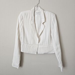 Z Supply Women's White Cropped Blazer